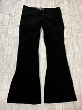 Vintage Womens Anchor Blue Corduroy Pants Y2K Gray Size 11 Grunge Flared AW7