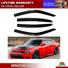 For 2011-2023 Dodge Charger 4pcs Window Sun Rain Visors Guard Wind Deflector