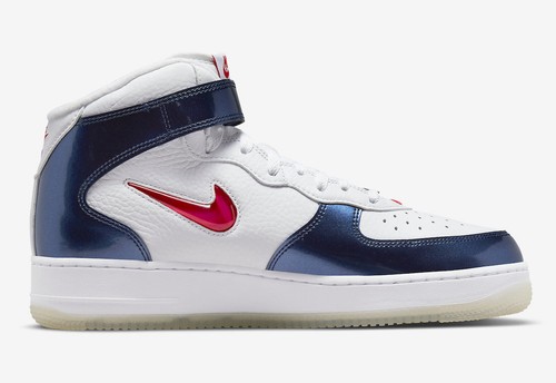 Nike Air Force 1 Mid QS Jewel Independence USA White Red Blue DH5623-101 sz 14 - Picture 8 of 9