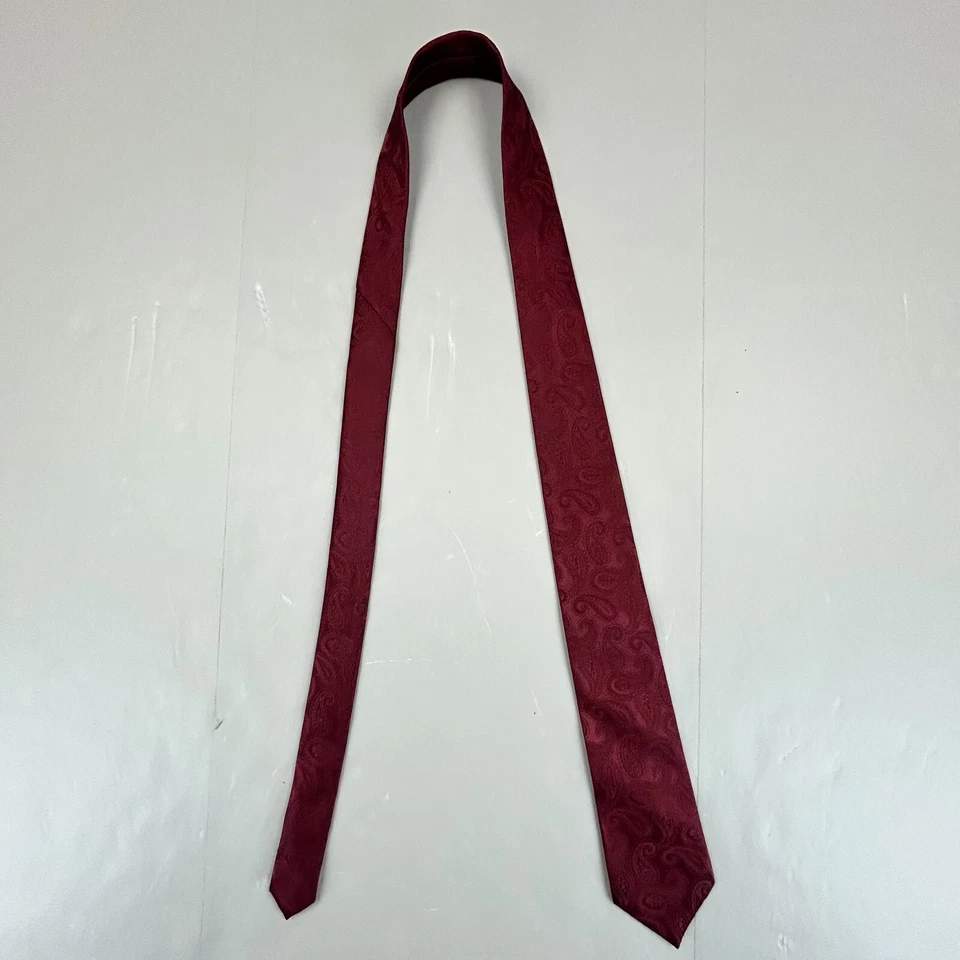 Corbata Stafford Para Hombres Roja Paisely Sólida Lujo Formal Trabajo Oficina Fiesta Corbata para el Cuello Foto 4 de 4