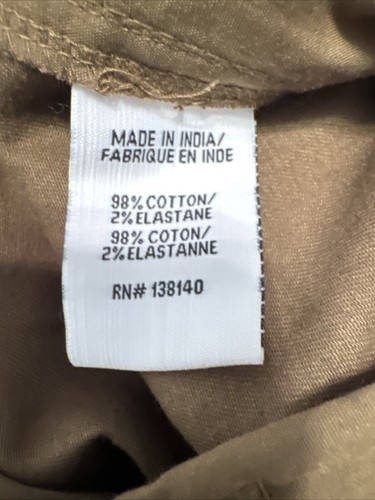 NWT Born Fly Men’s Cargo Pants Sz 48 X 33 Olive Cotton/Elastane - 第 9/11 張圖片