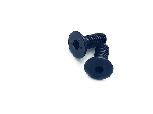50x Viti a bussola esagonale svasate piatte grado 10,9 M4 x 10 mm nere - Foto 3 di 4