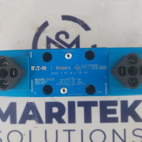 Eaton Vickers DG4V 3 6C M U C6 60 Solenoid Operated Directional Valve - Picture 2 of 5