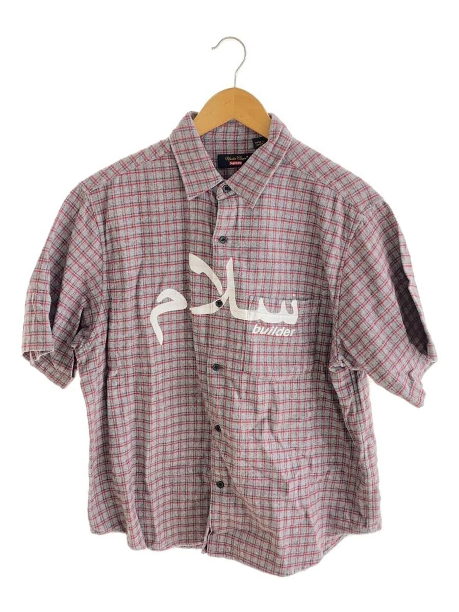Chemise Supreme manches courtes/S/coton/gris/à carreaux