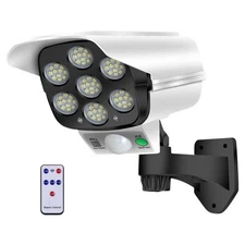 Solar Motion Sensor Lights Outdoor Wireless 77 LED Flood Security Spotlights