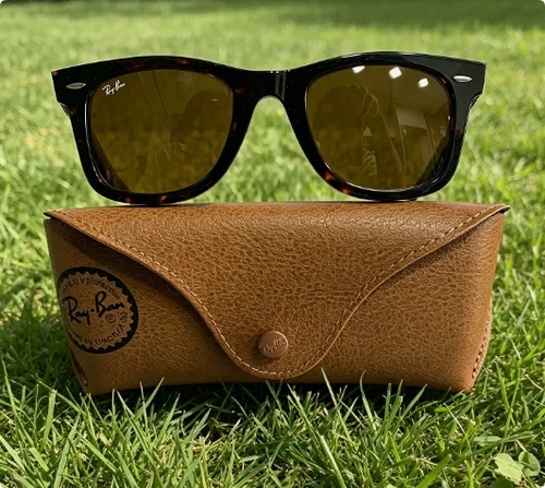 Herren Ray-Ban RB2140 New Wayfarer Braun Classic Sonnenbrille ERT-9248 - Bild 14 von 14