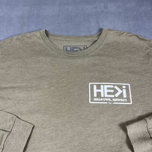 HE I Shirt Herren 2XL Grau Langarm Haleiwa Hawaii Christian Graphic Tee - Bild 2 von 10