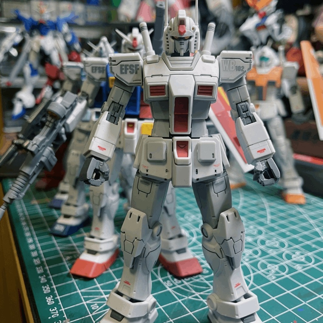012 Ganso PB GTO RX-78-2 HG 1/144 Factory Color Model Kit Toy Gift Figure