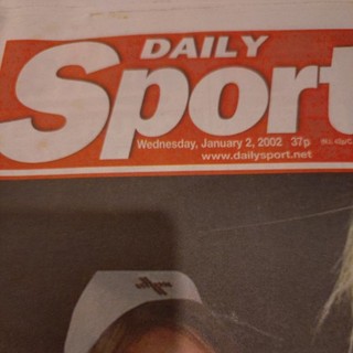 Page 3 girls. Sunday sport complete newspaper with poster. 2/1/2002
