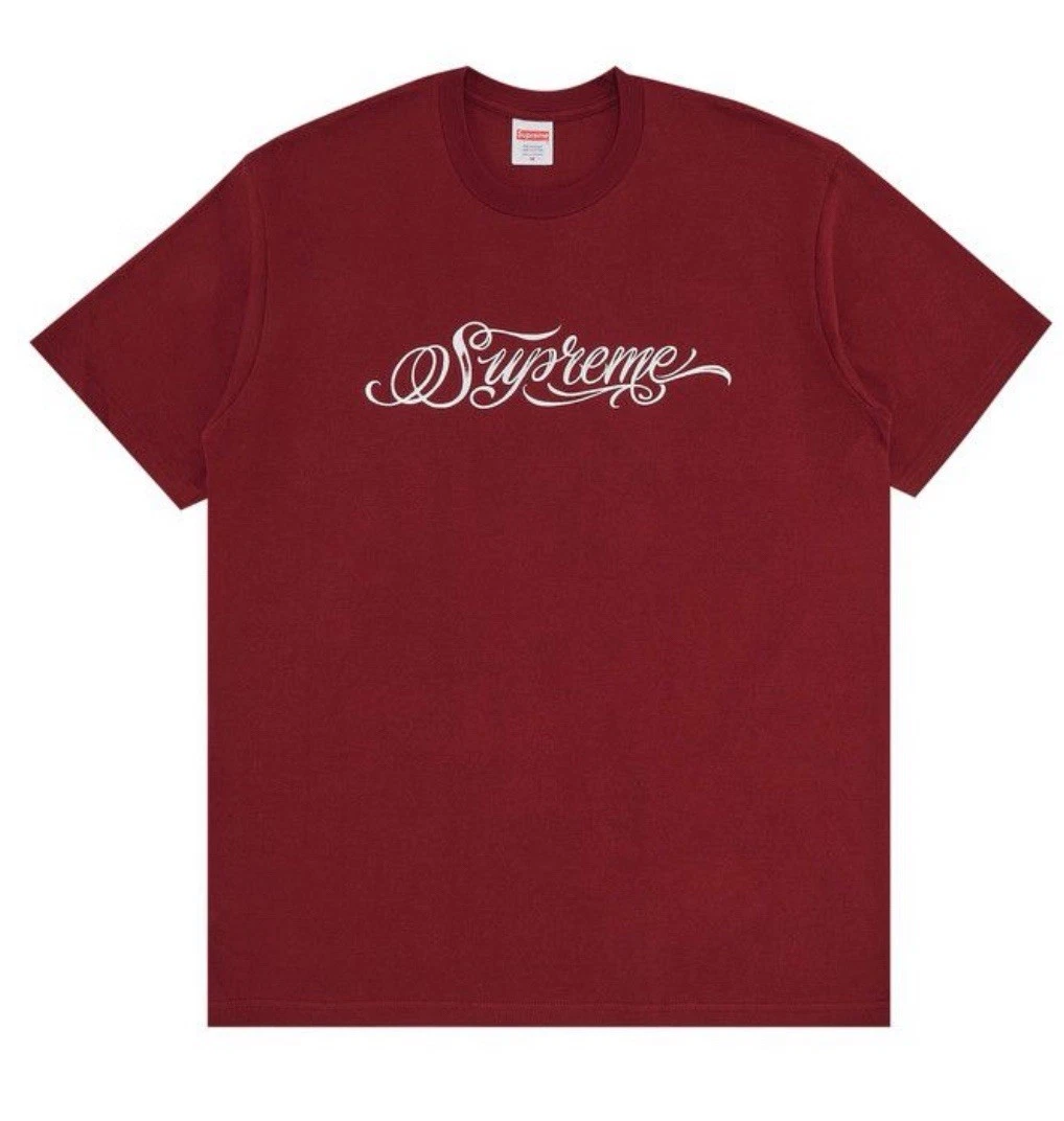 Tee shirt Supreme Script   Couleur : Cardinal   Taille XL
