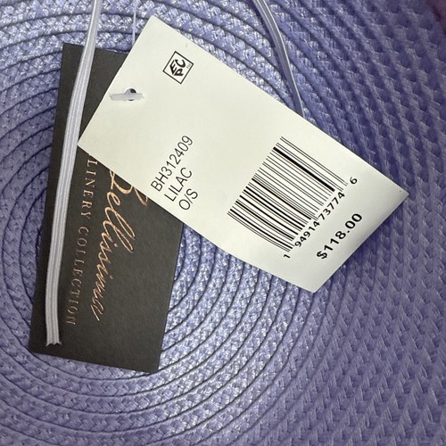 $118 Bellissima Spring Summer Easter Church Wedding Derby Hat BH312409 Lilac - Picture 9 of 10