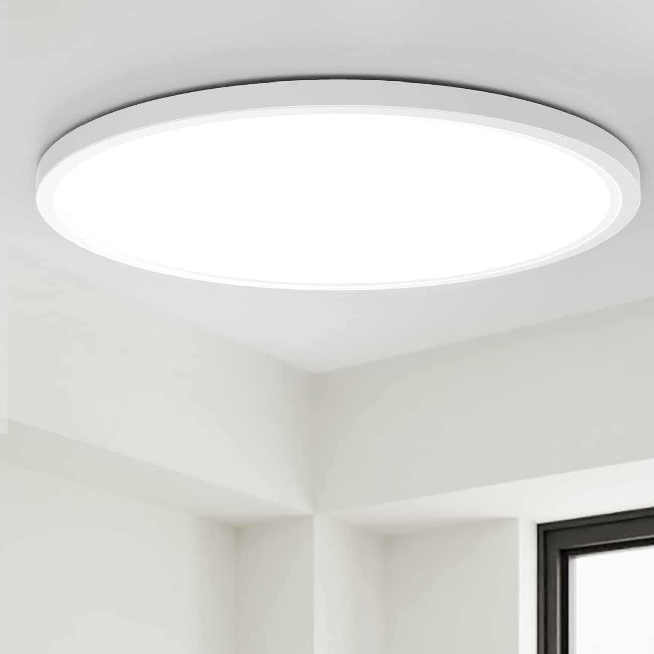 slochi Bathroom Lights Ø22CM 24W, LED Ceiling Lights,150W Equivalent,6500K,Ult
