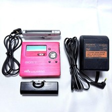 Sony MZ-R909 Pink Portable MiniDisc Player Recorder MD Walkman AC adapter