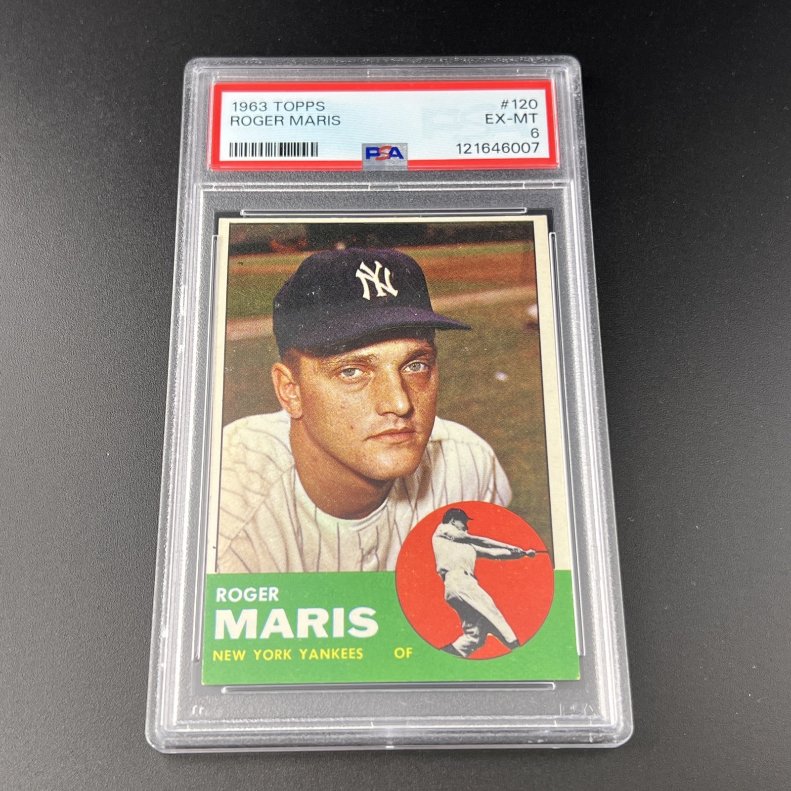 Roger Maris Home RunKing 1963 Topps #120 PSA 6 Yankees