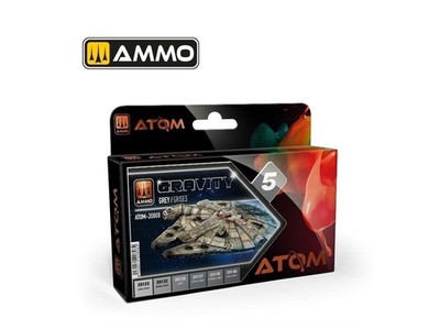 AMMO MIG - ATOM Acrylic paint set Gravity 5 - Grey 20808