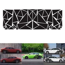 1Pcs Universal Car Glossy Side Body Black Freestanding Triangle Graphics Sticker