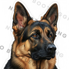 German Shepherd Waterproof Vinyl Sticker Car Laptop Doglover Pet Lover