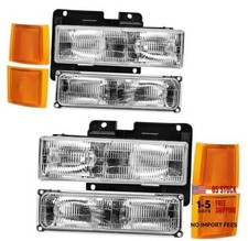 Headlight Assembly Compatible with 1994-1998 OBS Chevy 1994-1998 Chevy