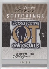 2009-10 O-Pee-Chee Premier Stitchings 64/199 Andrew Cogliano #PS-AC x6g