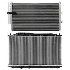 Aluminum Radiator & AC Condenser Cooling Kit For 2006-2011 Acura CSX Sedan 2.0L