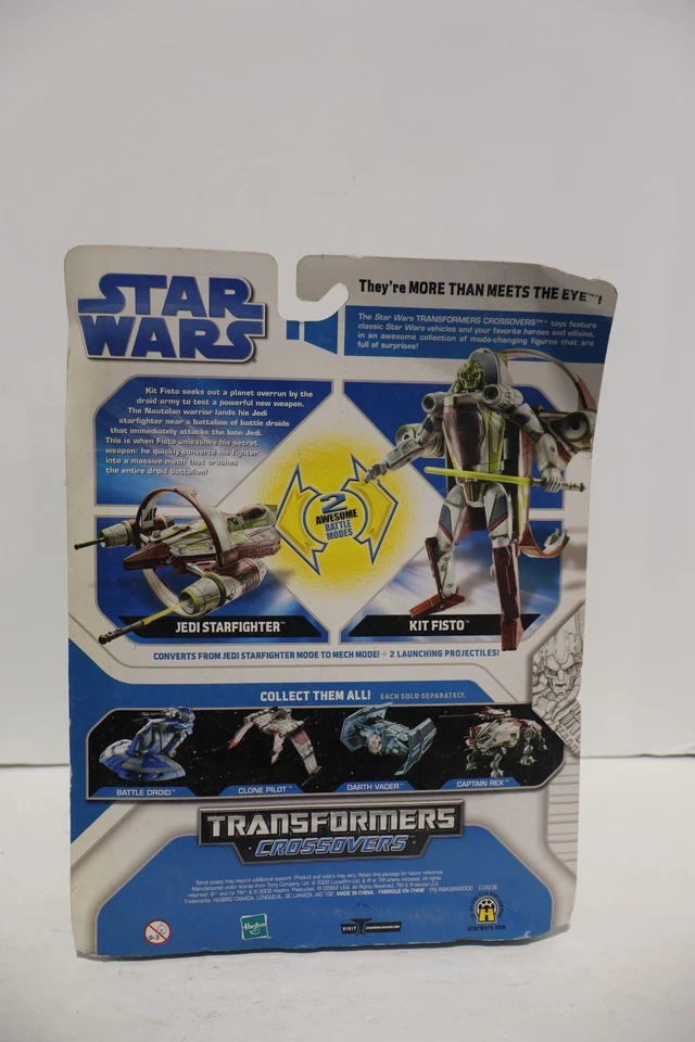 Transformers Star Wars Crossover Kit Fisto Jedi Starfighter DAMAGED CARD - Image 2 of 3