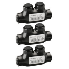 Black Insulated Splice Connector,3Pack,2-14 Gauge Aluminum to Copper Wire Connec