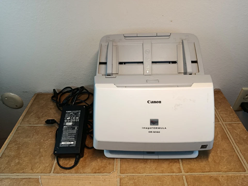 佳能 Image FORMULA DR-M160 Pass Thru 扫描仪 已测试 带原始设备制造商 电源适配器 — 第 4/4 张图片