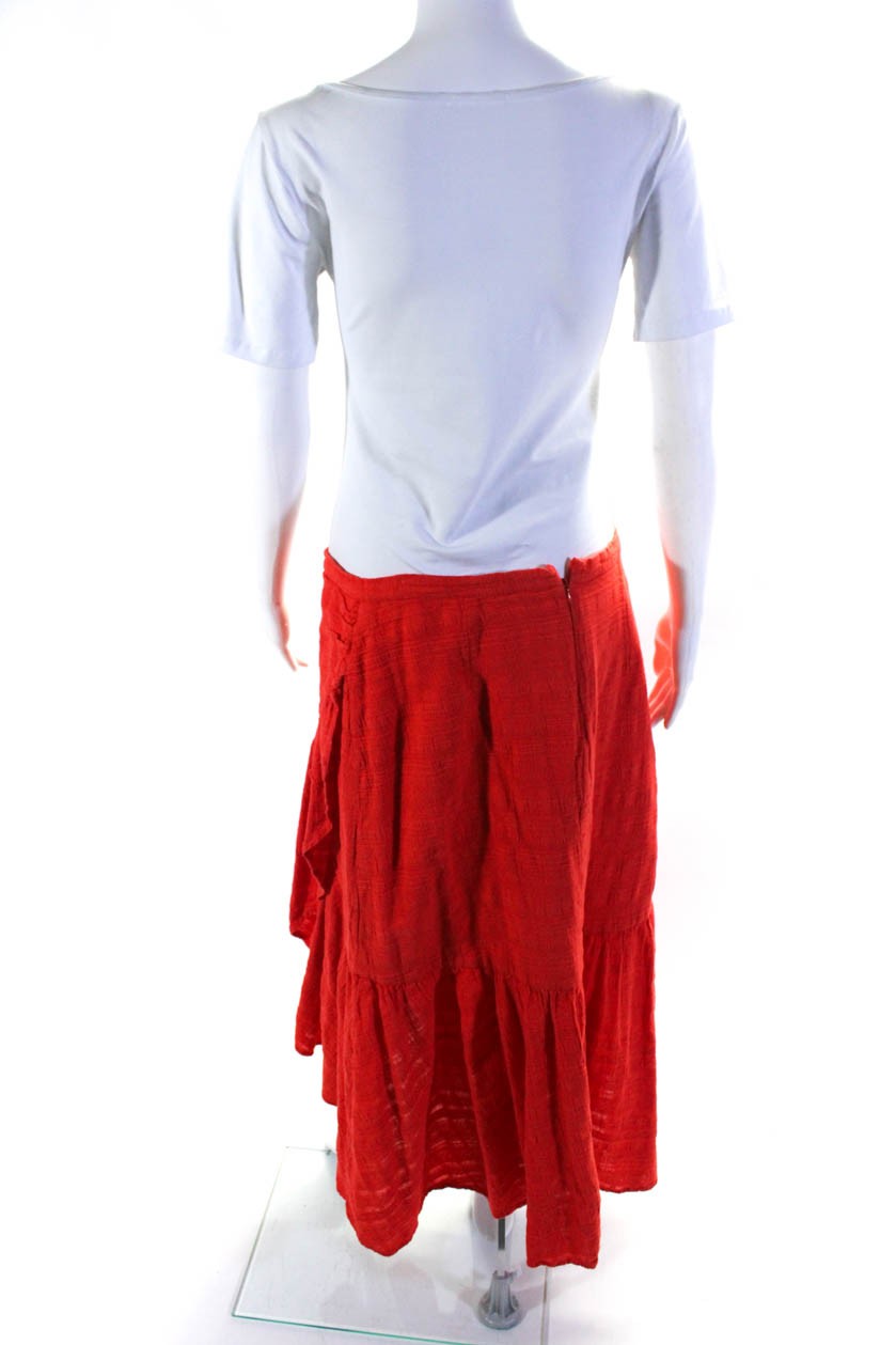 Love, Whit by Whitney Port Womens Red Ruffle Skirt Red Size 12 13462310