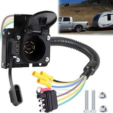 4 Way to 7 Way Trailer Adapter 7 Pin to 4 Pin Trailer Adapter,Dual-Output