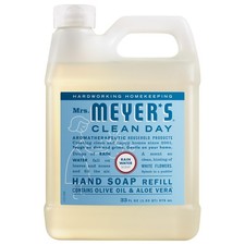 MRS. MEYER'S CLEAN DAY Hand Soap Refill, 33 Fl Oz Pack of 1 , Rain Water