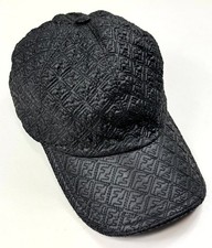 Cappellino da baseball uomo Fendi Zucca FF monogramma nylon nero