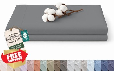 ROYALE LINENS Queen Grey Flat Sheet Only