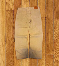 Vintage Levi's 501 Made in USA 90s Y2K Beige Khaki 34x30 Button Fly Straight Leg