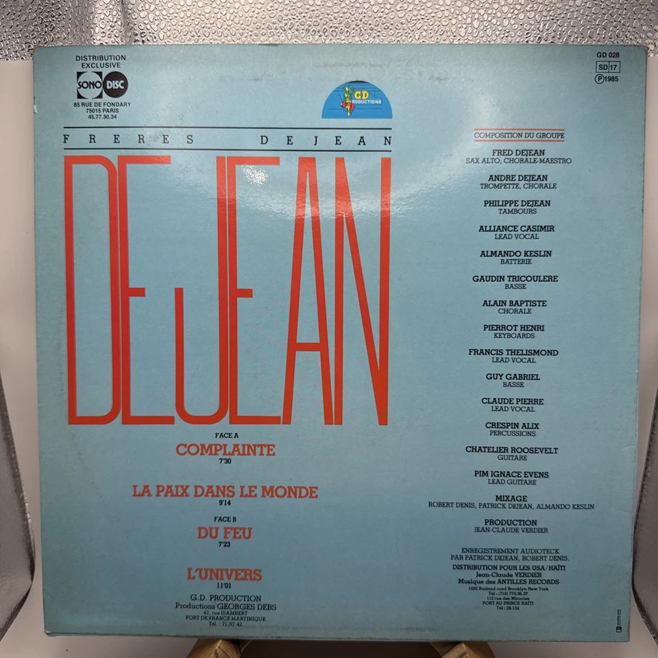 LES FRERES DEJEAN - FRERES DEJEAN 1985 LP Gd 028 VG+ Foto 2 de 4