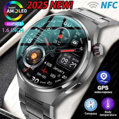 GT4 Pro AMOLED GPS NFC Smart Watch Men Bluetooth Call IP68 for Android iOS