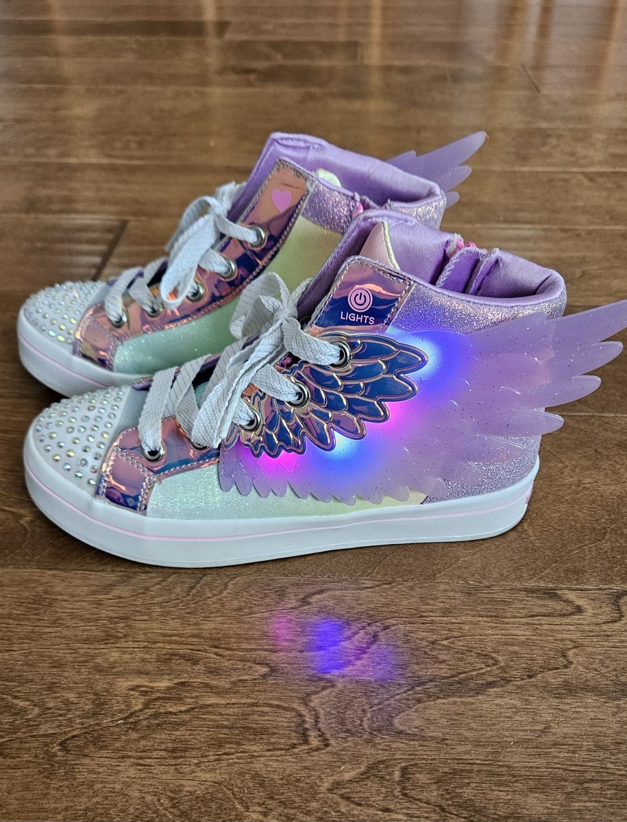 Twinkle Toes Skechers Wings Unicorn High Top Shoes Size 3 Kids | eBay