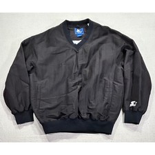 Vintage STARTERS Men's Large Windbreaker Pullover Crewneck USA MADE Embroidered