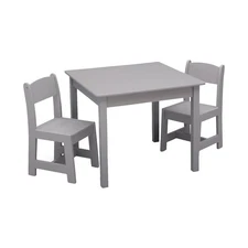 Delta Children MySize 3-Piece Square Activity Table Set Gray (TT89601GN-026)