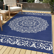 Garveehome Reversible Mats 9X18 Plastic Straw Rug Modern Area Rug