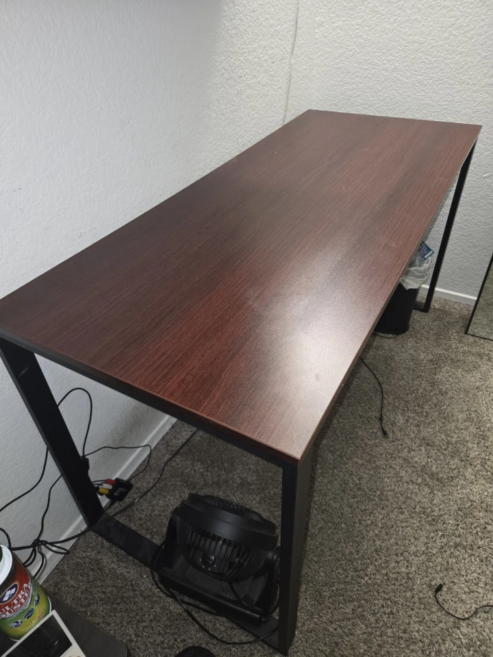 Flash Furniture 55" Industrial Wood Top Writing Desk in Mahogany - Image 4 of 4