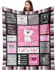 Cozy Cat Blanket 50"x60" - Perfect Gift for Cat Lovers and Moms