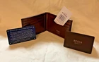 Bosca Old Leather Italia Small Bifold Wallet RFID Dk Brown 81-758 MSRP $140 NWT