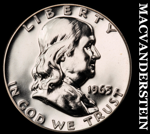 1963 Franklin Half Dollar- Silver- Choice Gem Proof Luster- No Reserve #J9381