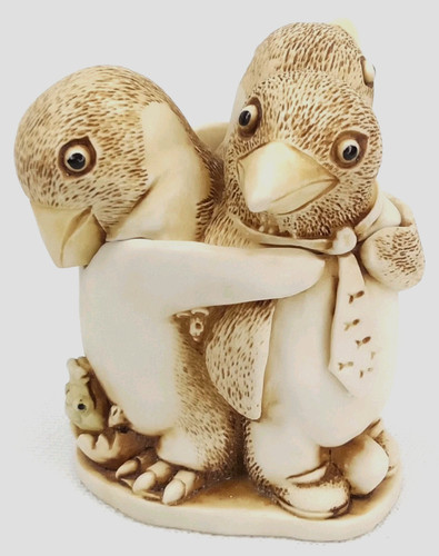 VTG 1990s Harmony Kingdom Penguin Trinket Box With Original Sticker New Arrival