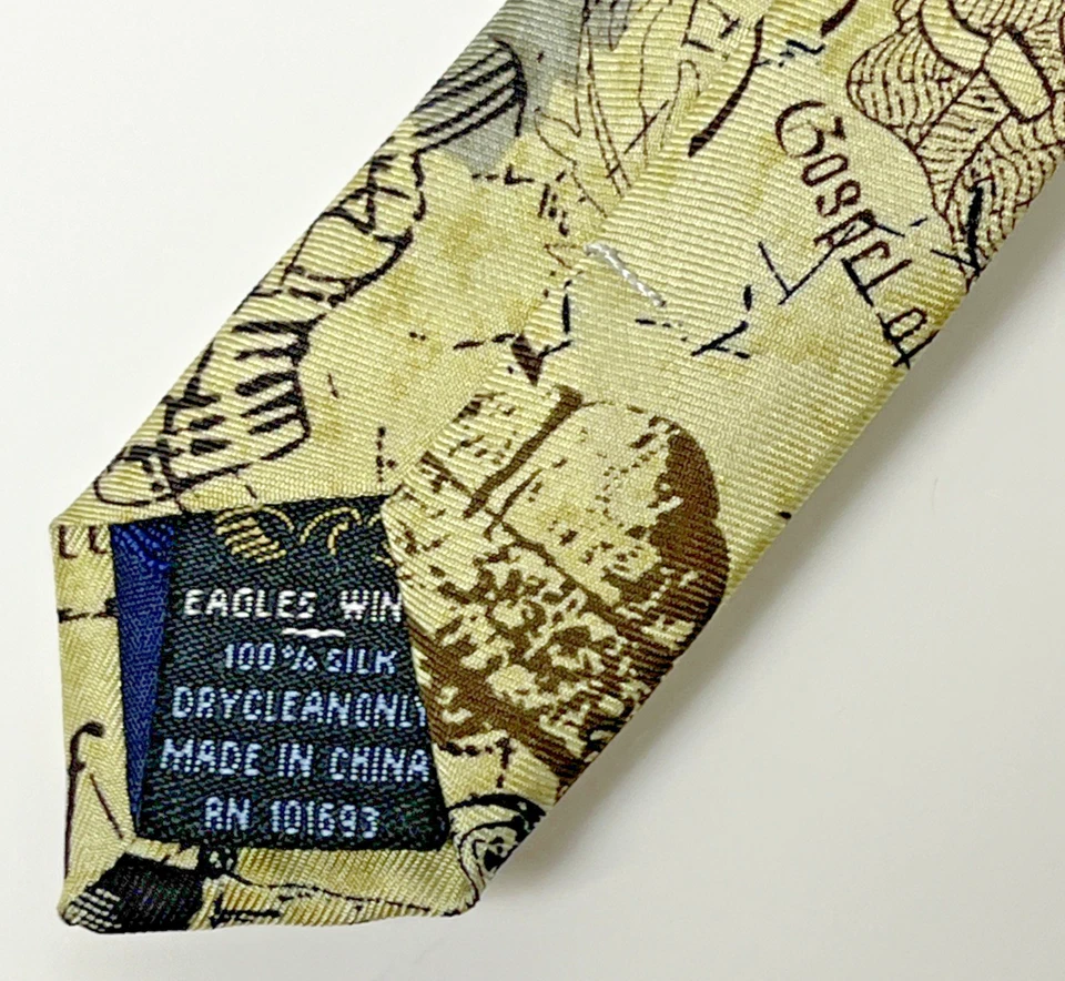 Eagles Wings 领带 男式 神盔甲 圣经 耶稣 57x4 信仰教会 全新 全新带标签 — 第 3/3 张图片