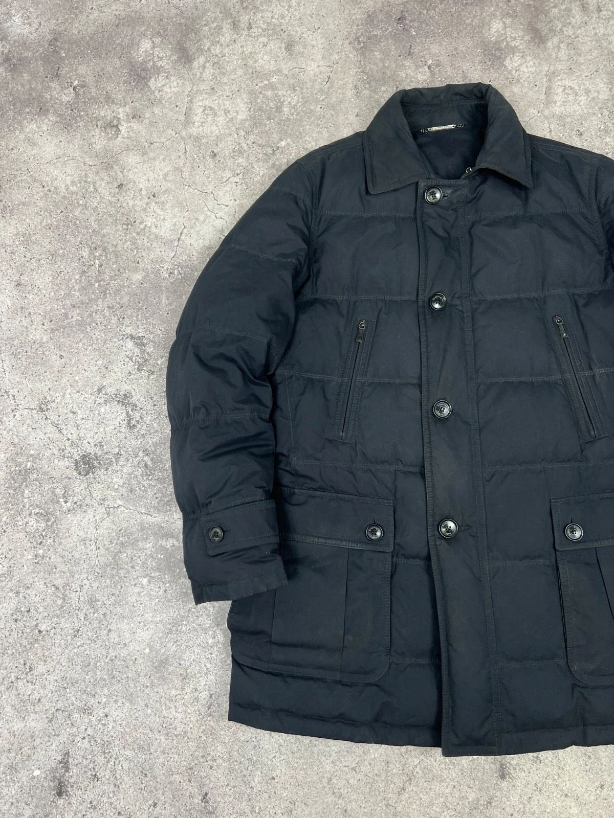 Ermenegildo Zegna Goose Down Jacket Navy Men's size 50 - product detail image 2