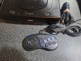 Sega Saturn Console Bundle USA Region Black Controller TESTED WORKING 