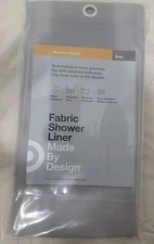 *NEW* Fabric Shower Liner Gray - Made By Design 71x71 Medium Weight