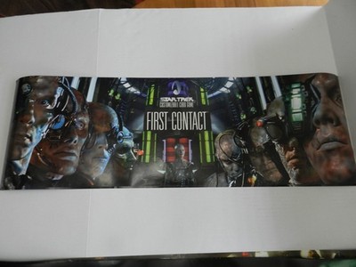 Star Trek First Contact CCG - Card List Poster - Banner  VTG 1997