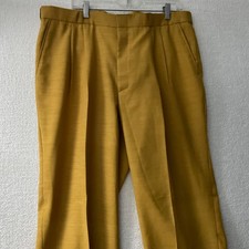 1970s Mustard Pleated Vtg Men's Trousers Ambassador int fashions